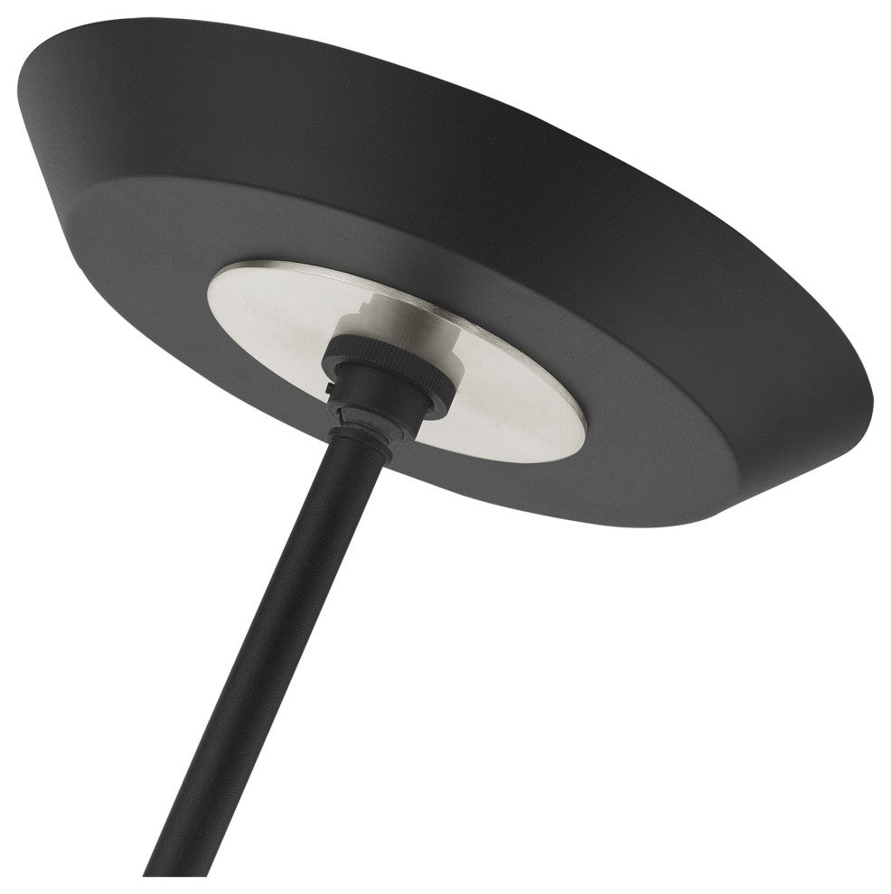 Textured Black With Brushed Nickel Accents, Contemporary, Industrial, Chandelier