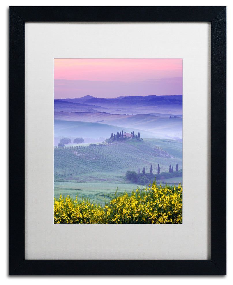 Michael Blanchette 'Dawn over Belvedere' Art, Black Frame, White Mat, 20x16