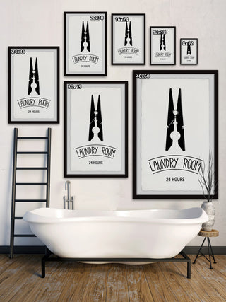"Laundry All Day" Framed Painting Print, 8x12