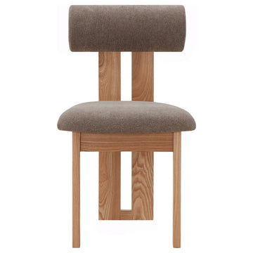 Safavieh Couture Halloway Boucle Dining Chair, Brown/Natural