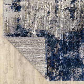 Ashton Galaxy Shag Grey/Blue Area Rug, 3.10X5.5