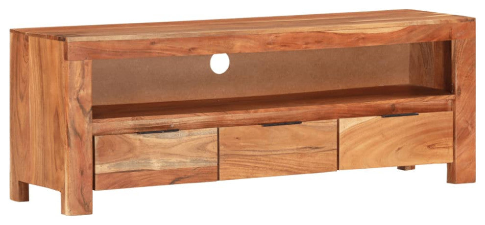 vidaXL TV Stand TV Console Sideboard Media Unit Cupboard Solid Acacia Wood