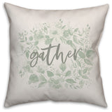 Gather Floral Wreath 18"x18" Throw Pillow