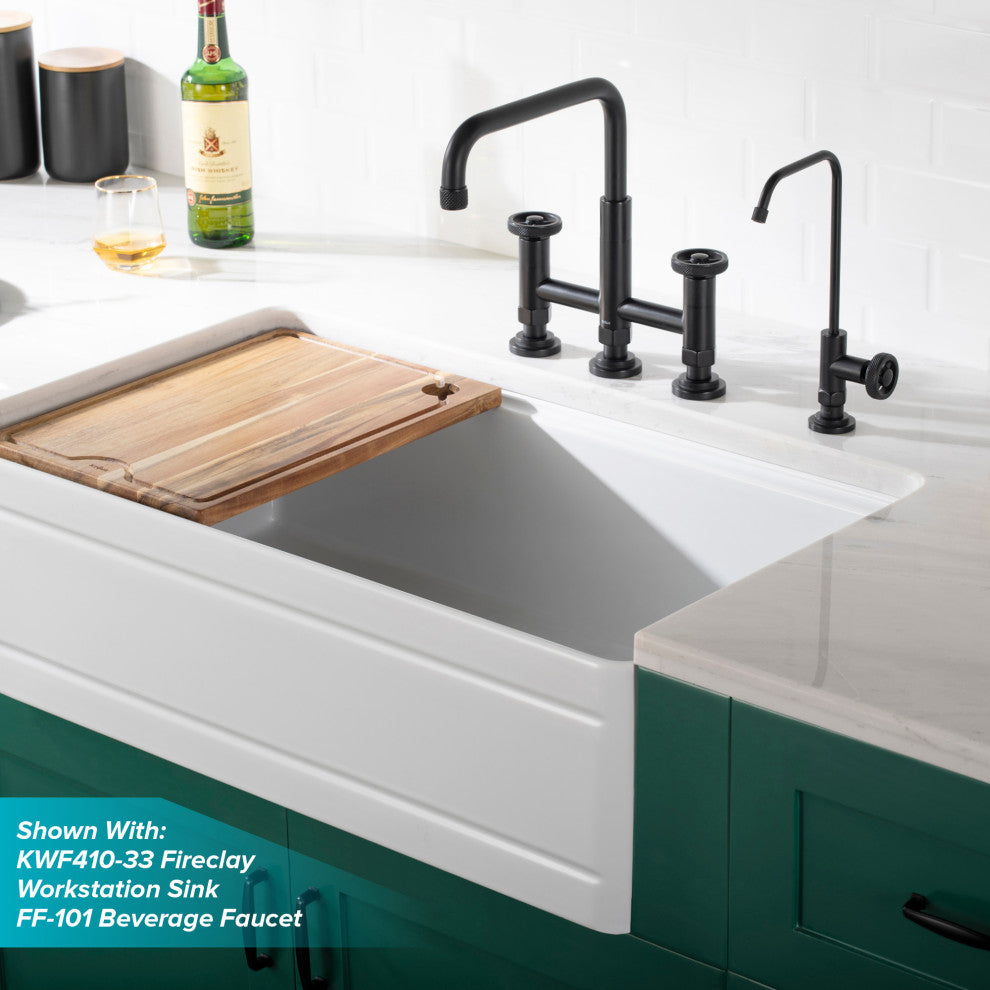 Urbix Bridge Kitchen Faucet, Matte Black