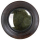 Petite Dark Brown Wooden Convex Mirror