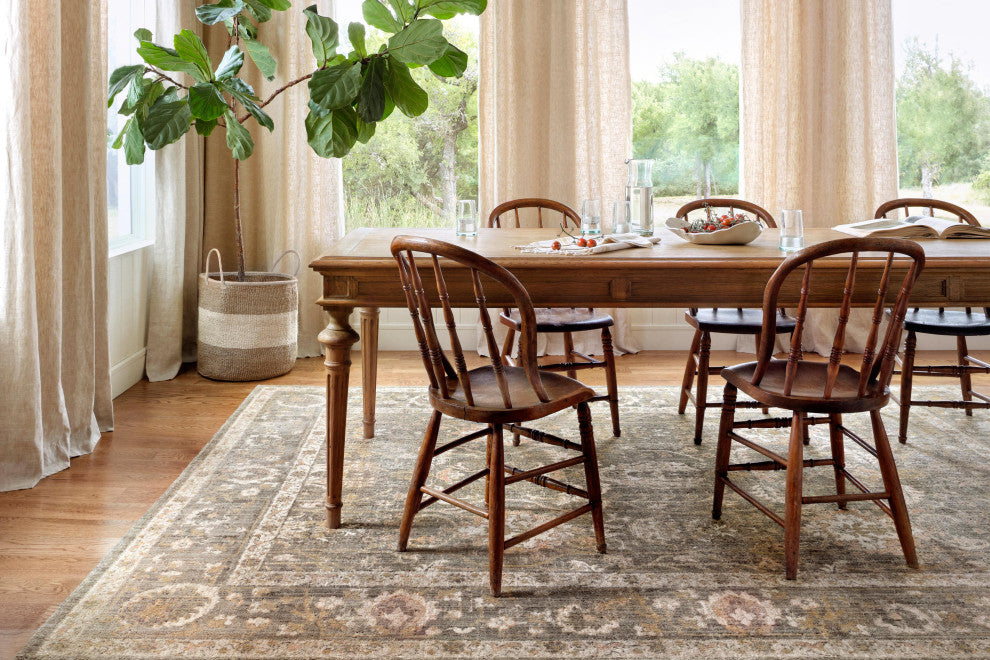 Chris Loves Julia x Loloi Rosemarie Area Rug, Sage/Blush, 11'-6" X 15'-6"