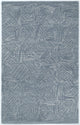 NuStory Shale Hand Tufted Geometric Area Rug in Denim, 5' X  8'