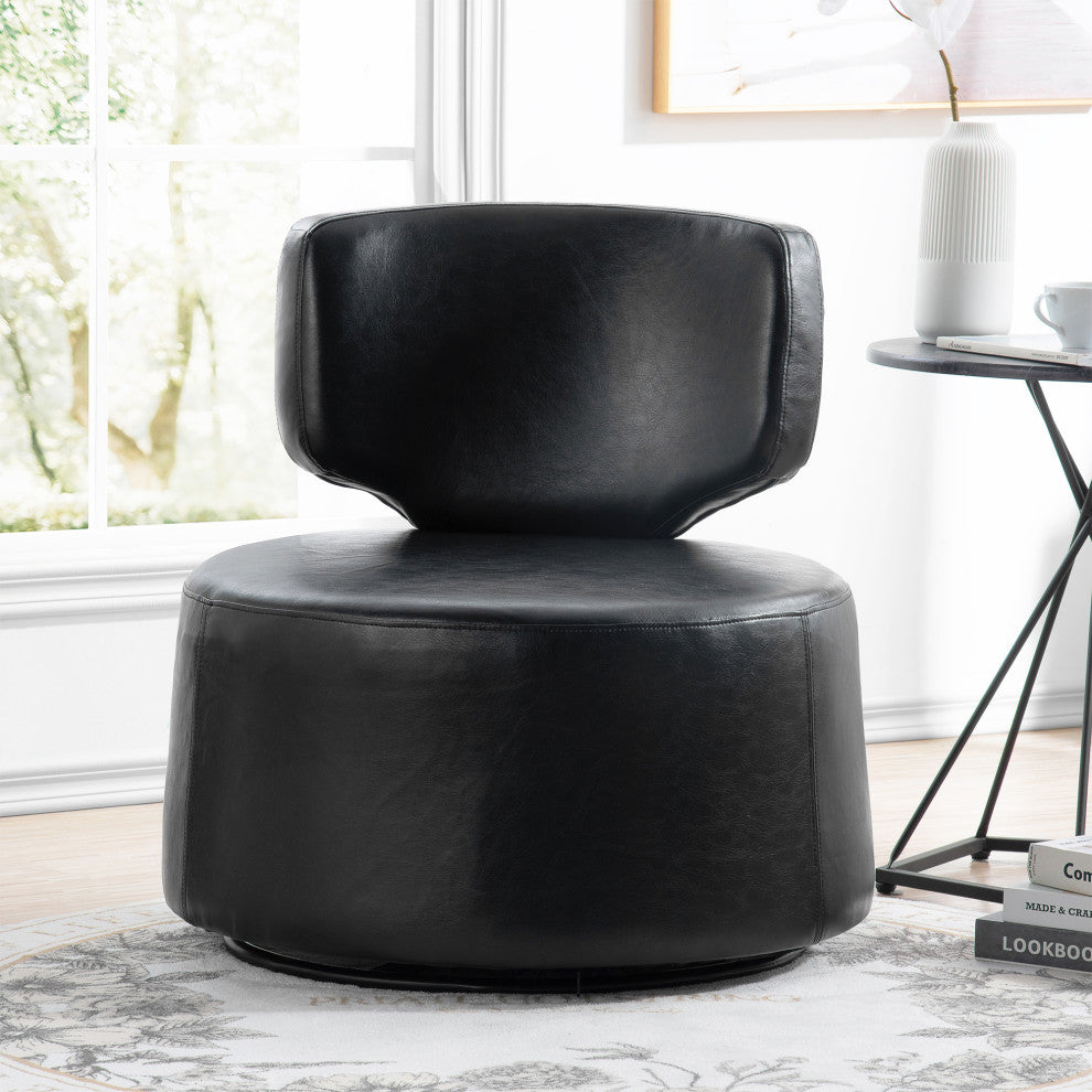 Faux Leather/Fabric Side Chair with Metal Base, Black, 29'' X 29''