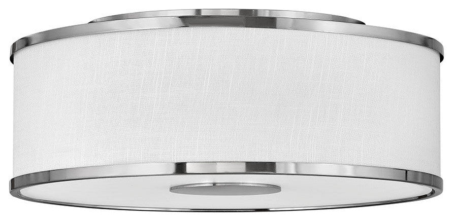 Hinkley Halo Medium Flush Mount, Brushed Nickel