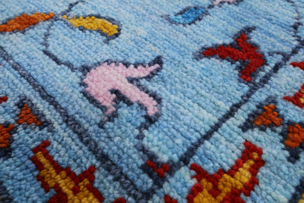 9' 10" X 14' 2" Hand Knotted Turkish Oushak Wool Rug - Q13478
