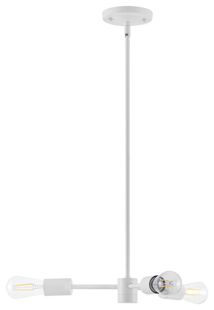 Geneva 3-Light Sputnik Chandelier With LED Bulbs, White