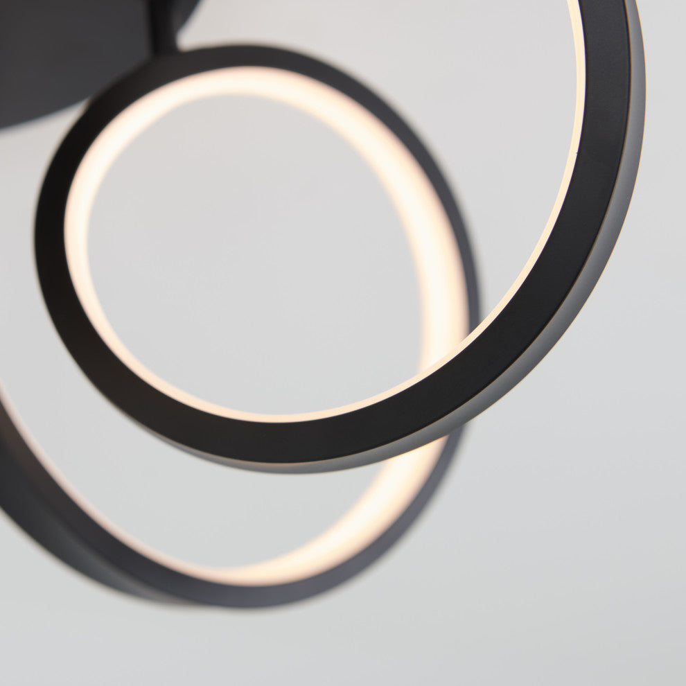 Artika Ribbon Ceiling Flushmount Light, Black