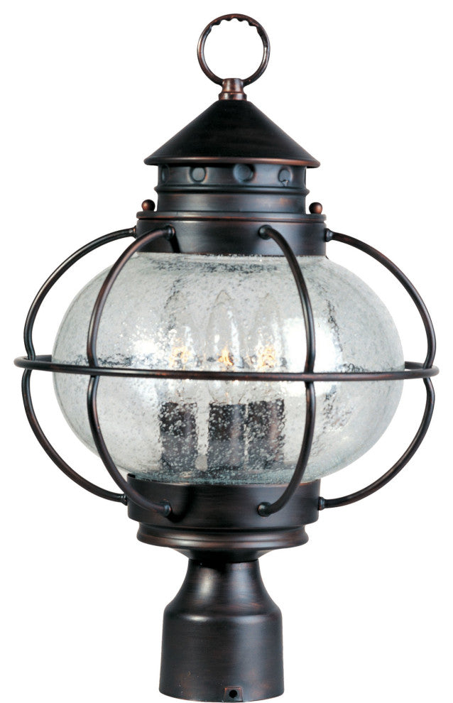 Maxim 30500 Portsmouth 16" Tall 3 Light Post Light - Oil Rubbed Bronze