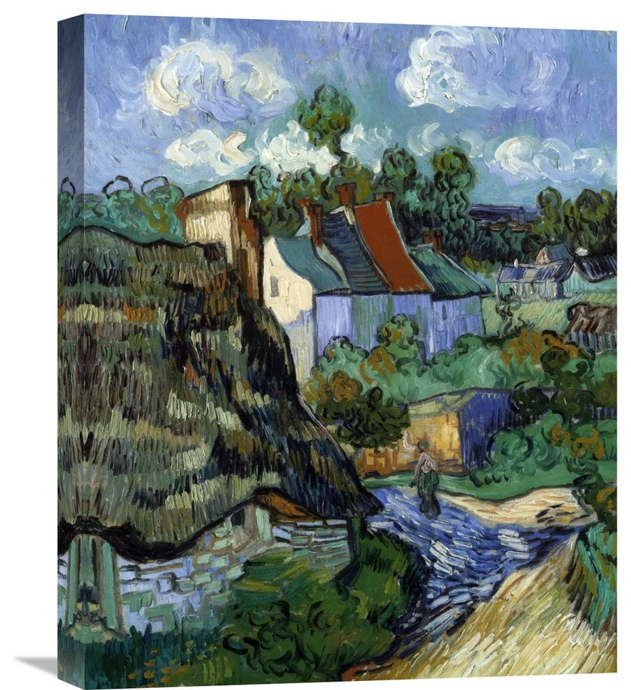 "Houses At Auvers" Stretched Canvas Giclee by Vincent Van Gogh, 18"x22"