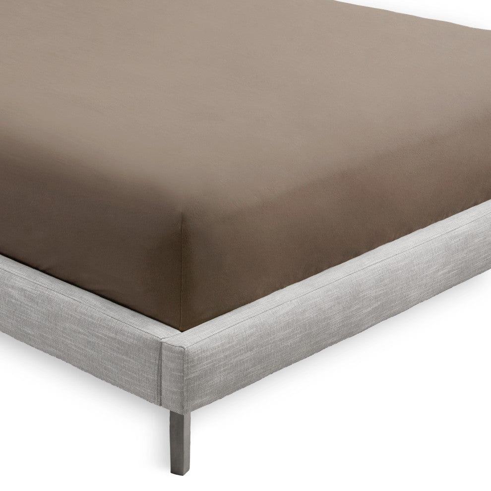 Bare Home Microfiber Fitted Sheets - Set of 2, Taupe, Queen