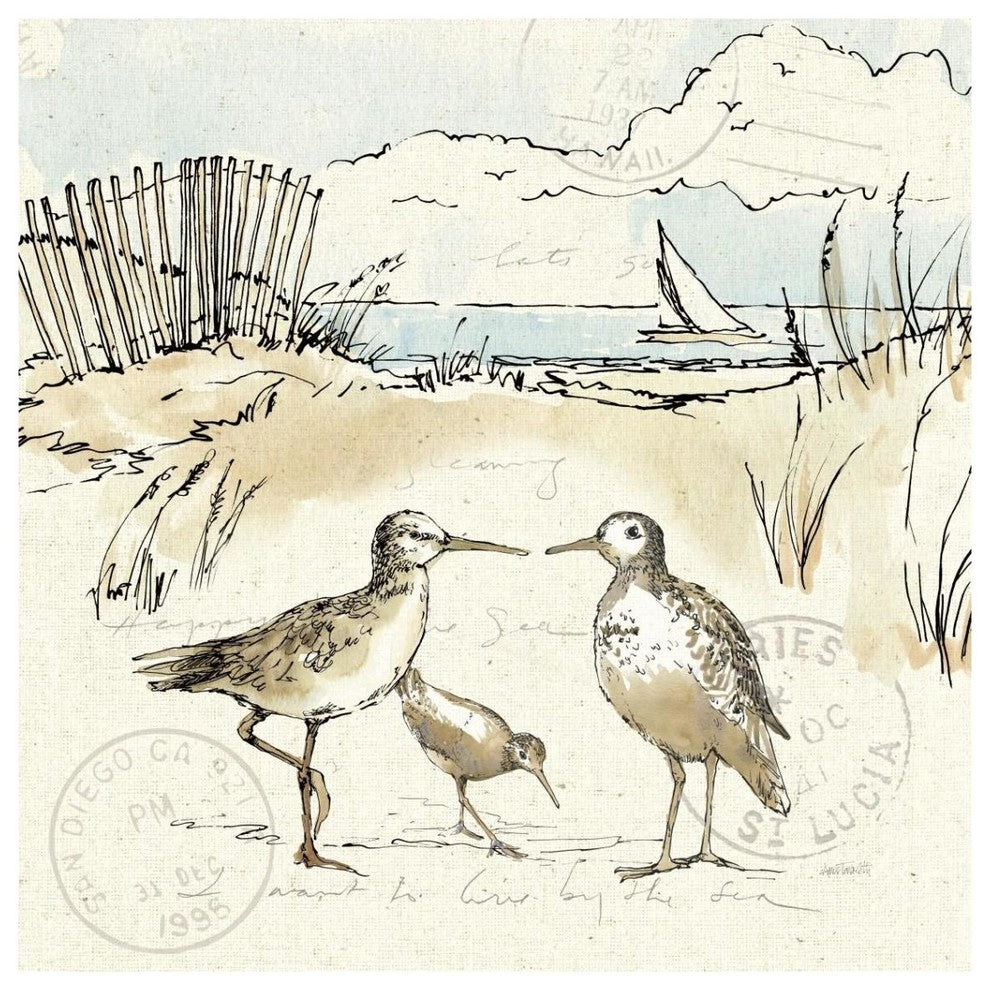 "Coastal Breeze XI" Digital Paper Print by Anne Tavoletti, 38"x38"
