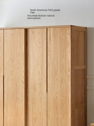 Oak Solid Wood Wardrobe Sliding Door