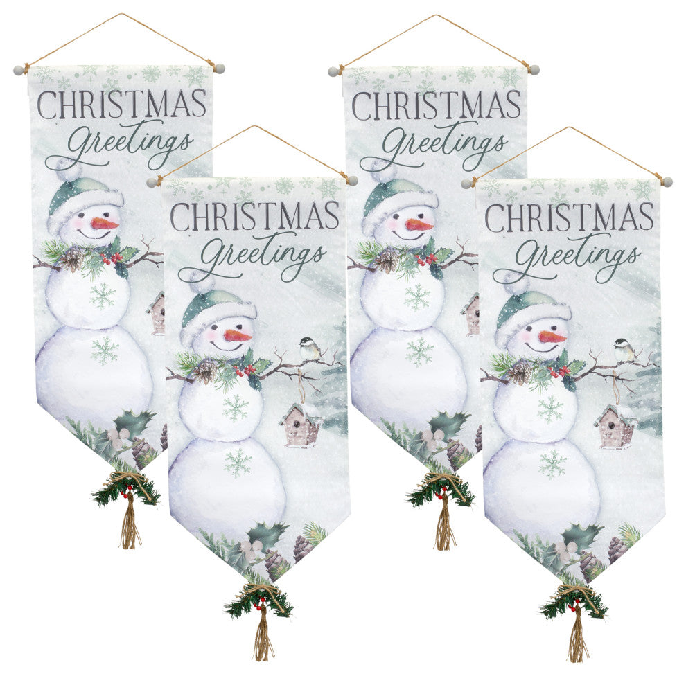 Christmas Greetings Banner, 4-Piece Set