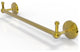 Prestige Monte Carlo 36" Towel Bar with Integrated Hooks, Polished Brass