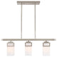 Livex Lighting Harding Brushed Nickel Light Linear Chandelier
