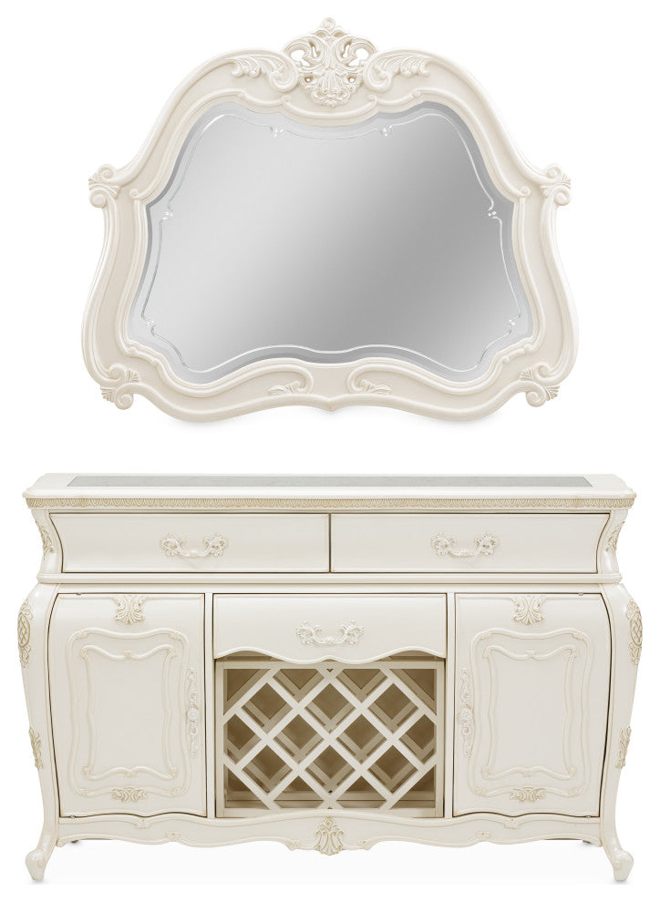 Lavelle Sideboard with Mirror - Classic Pearl