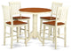 5 Pc Counter Height Dining Set -Pub Table And 4 Kitchen Bar Stool