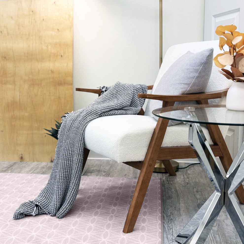 EYELET Soft Tactesse Nylon Area Rug with Anti-Stain Protection, Orchid, 4'x6'