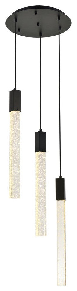 Wade 3-Light Pendant, Black