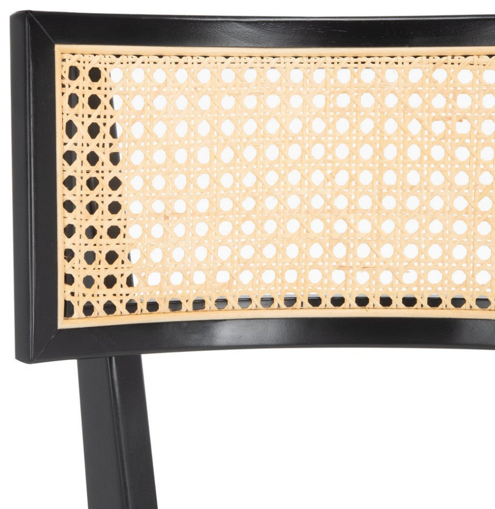 Safavieh Galway Cane Counter Stool, Black/Natural