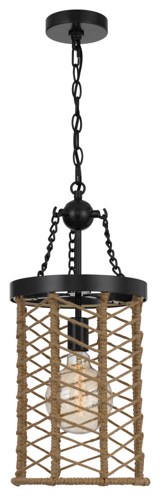Lillington 1 Light 22" Height Black Metal Pendant