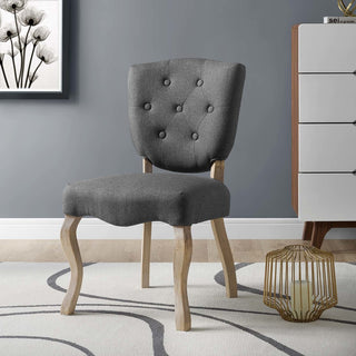 Array Vintage French Upholstered Dining Side Chair, Gray