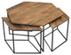 Set of 4 Geometric Wooden Coffee Tables