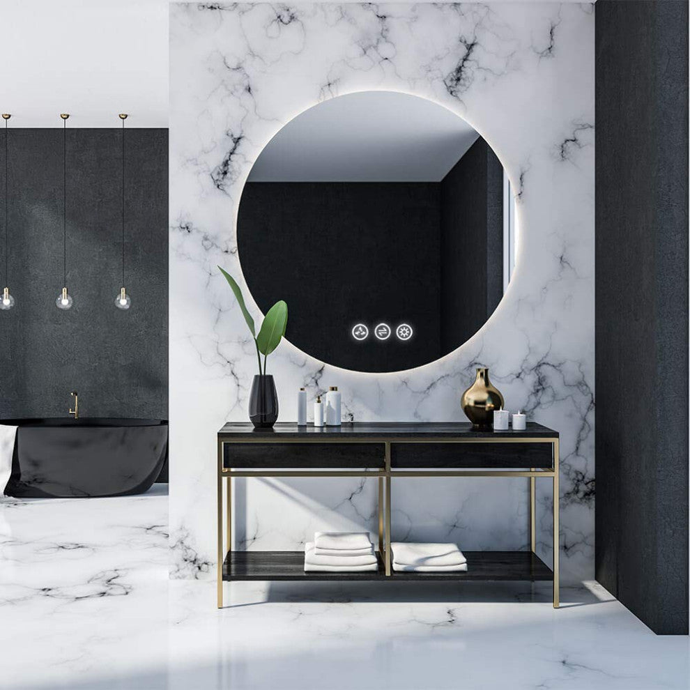 Fogless, Color Temperature Adjustable LED Mirror, 32" Round