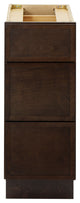 Vanity Art Birch Plywood Single Base Storage Cabinet, Brown, 12 Inch (3 Drawers)