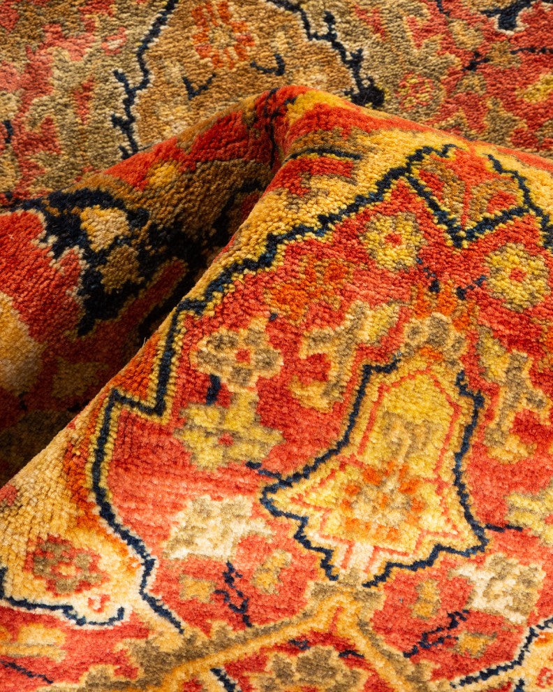 Mogul, One-of-a-Kind Hand-Knotted Area Rug Orange, 2' 8" x 8' 0"