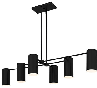 Quoizel FLD650 Foreland 6 Light 50"W Linear Chandelier - Matte Black