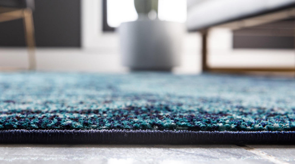 Rug Unique Loom Medici Turquoise Rectangular 3' 3 x 5' 3