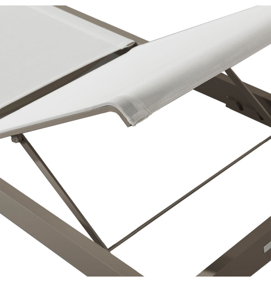 Graphite Aluminum Frame Sun Lounger, Andrew Martin Harlyn