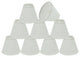 32103-9 Small Hardback Empire  Chandelier Clip On Lamp Shade White 3"x6"x5"