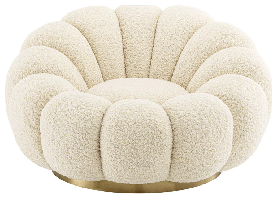 Flower Design Swivel Chair | Eichholtz Mello, White