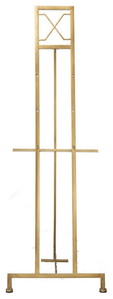 70 Inch Easel Stand, Gold Iron Frame, Free Standing, Large