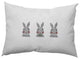 Bunny Triplets Easter Decorative Lumbar Pillow, Laurel Tree Green, 14x20"