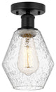 Innovations 616-1F-BK-G654-6 Cindyrella 1 Light Semi-Flush Mount, Matte Black