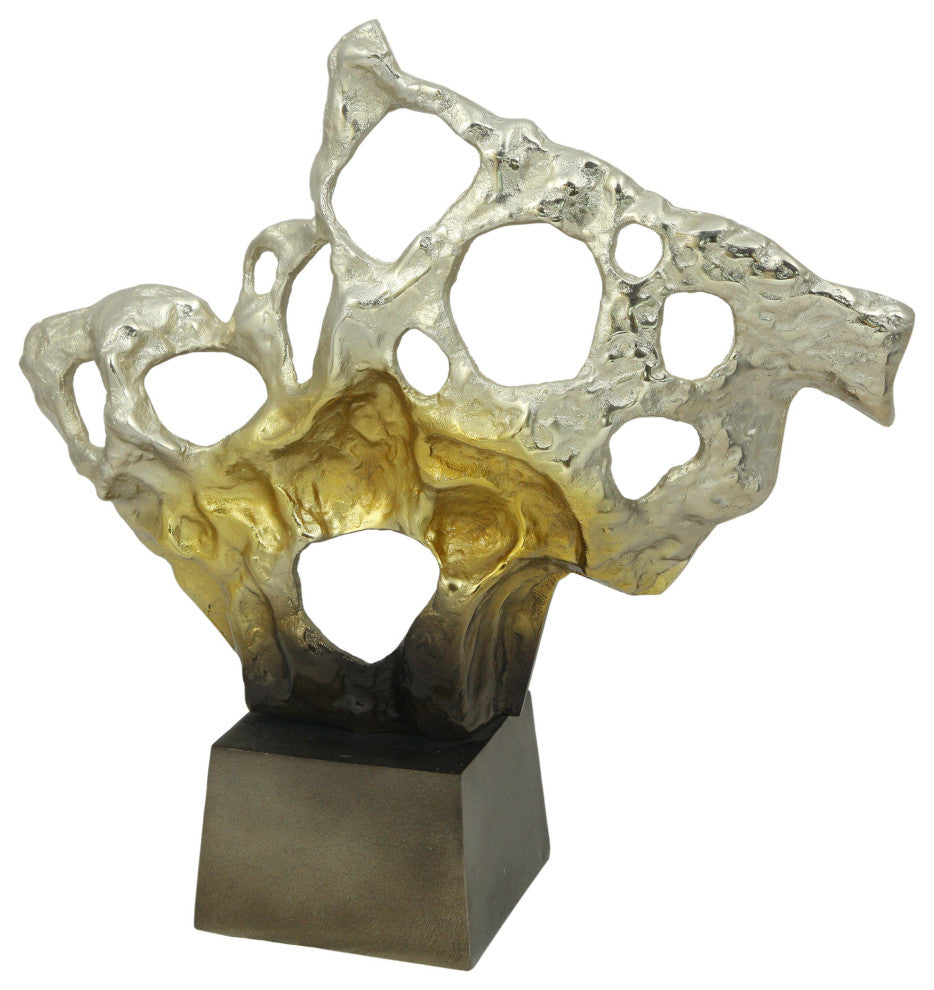 Discontinued Molten Champage Statue - Silver