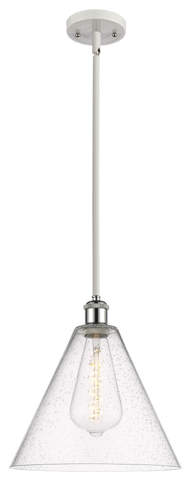 Innovations 516-1S-WPC-GBC-124 1-Light Mini Pendant, White, Polished Chrome