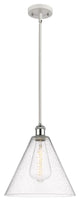 Innovations 516-1S-WPC-GBC-124 1-Light Mini Pendant, White, Polished Chrome