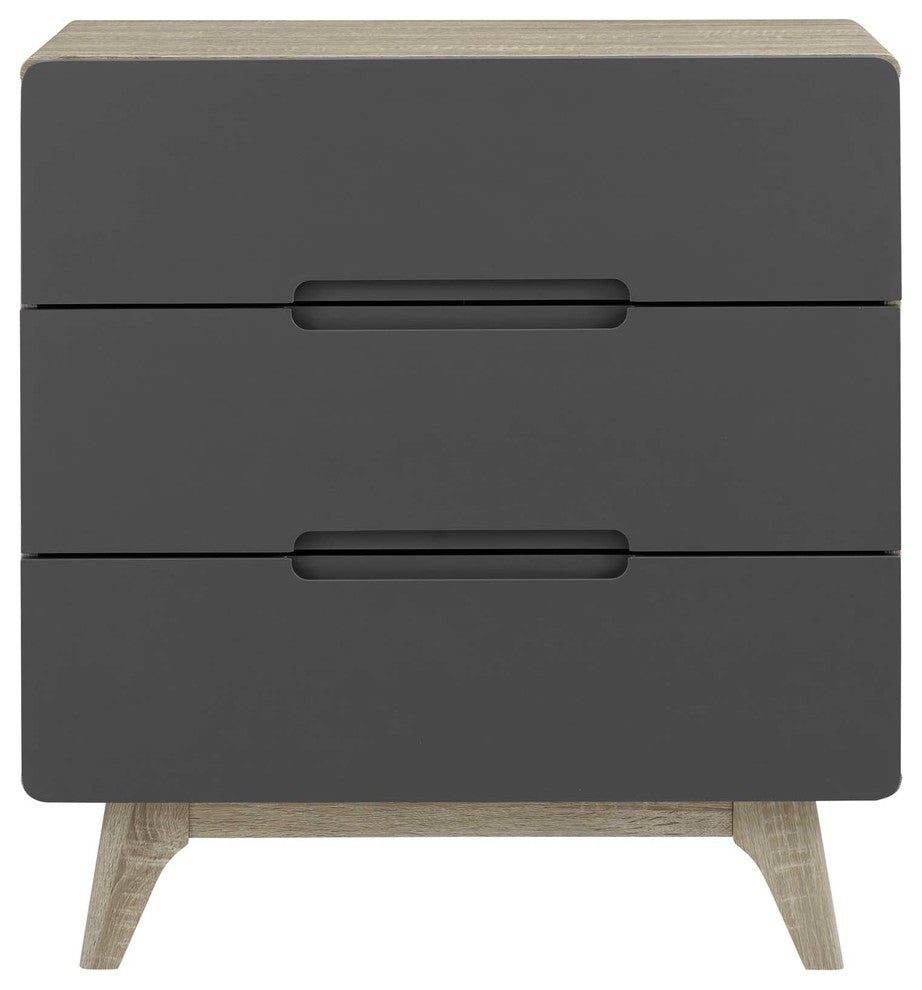Modern Urban Living Living Dresser Drawer Chest Stand, Wood, Gray Natural