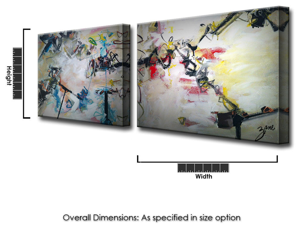 Abstact XIII, Canvas Wall Art, 30"x30"x2 2-Panels