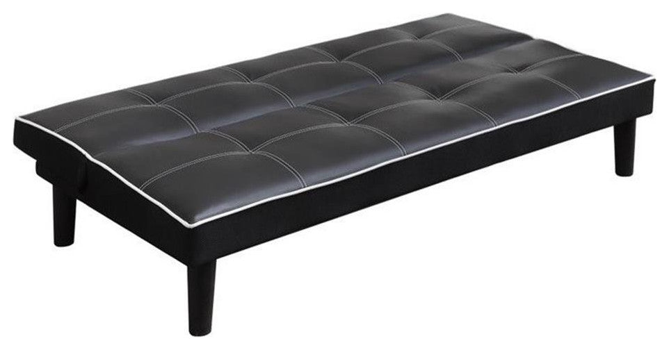 Upholstered Sofa Bed with Tufted, Black