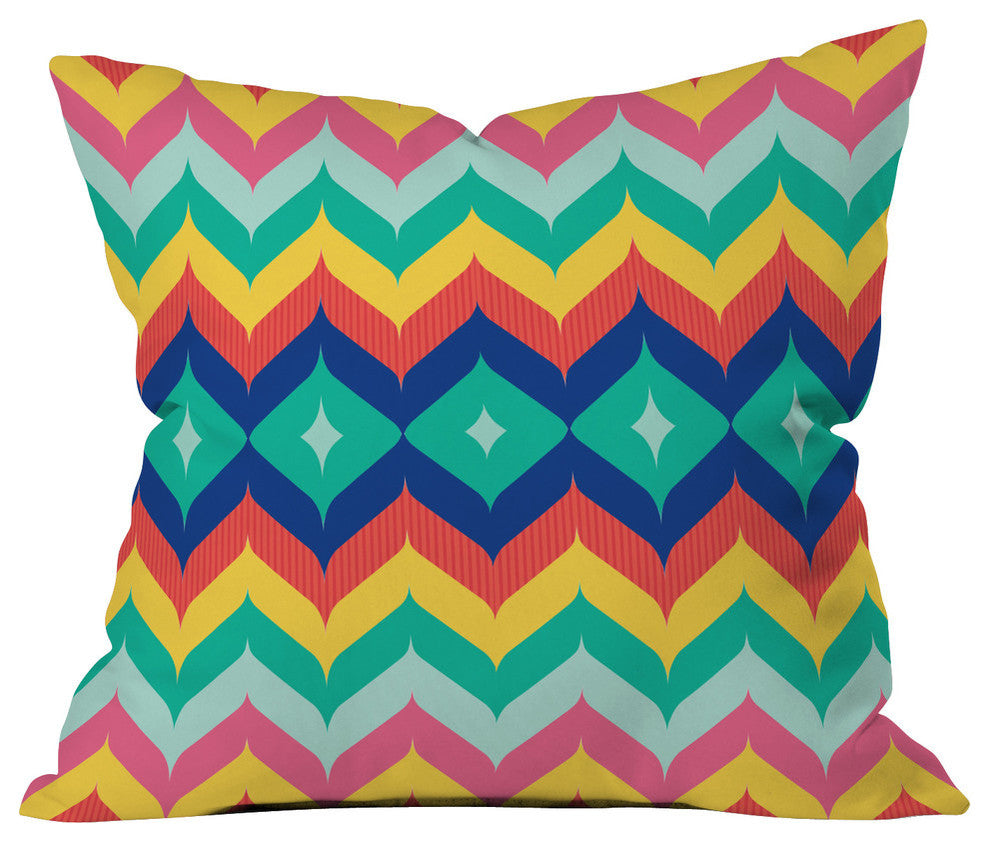Juliana Curi Chevron 5 Outdoor Throw Pillow